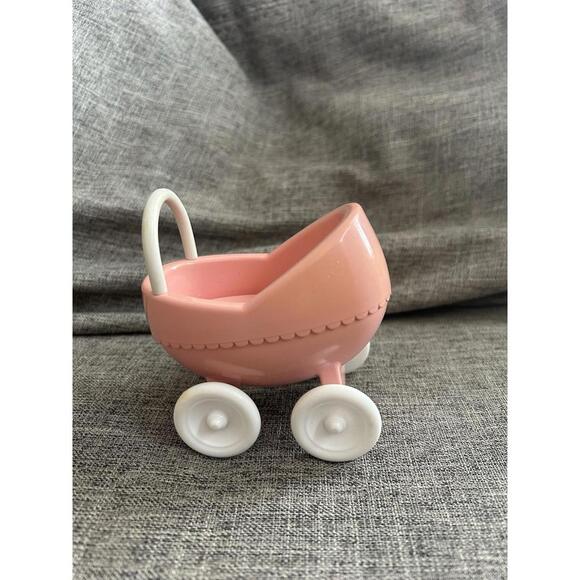 Little Tikes Other - Vintage Little Tikes Dollhouse Pink & White Baby Buggy Carriage Stroller